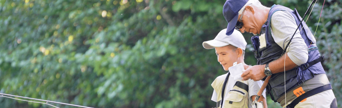 father teaching son to teach