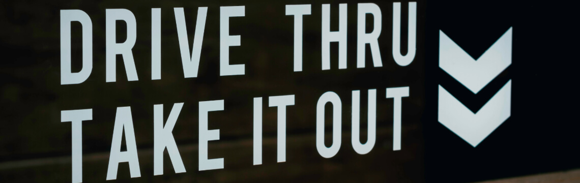Drive thru sign Drive-thru sign