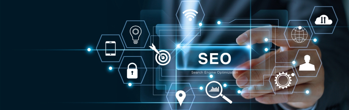 Digital representation of SEO.
